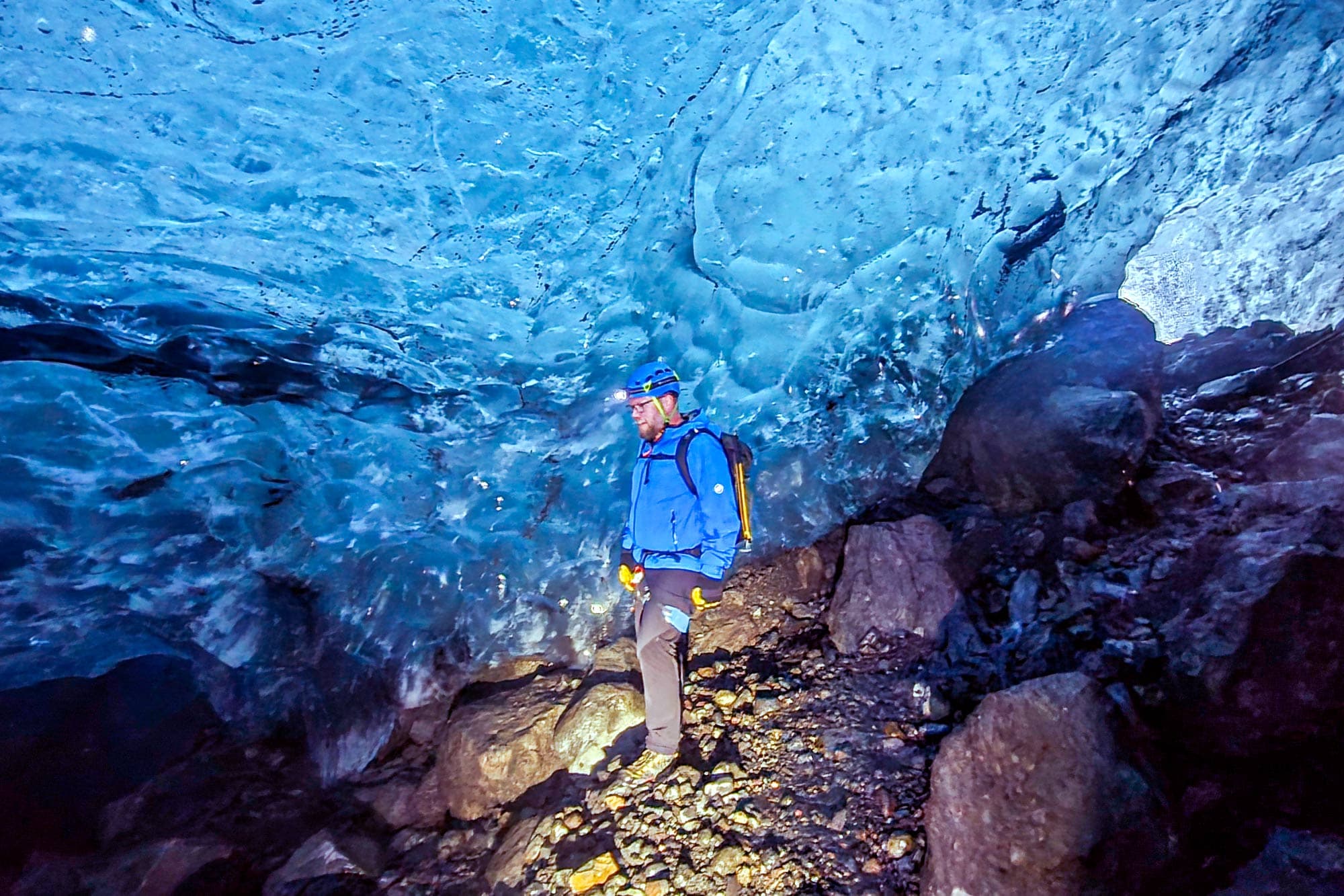 Ice Cave & Glacier Hike with South Coast Waterfalls