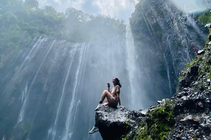 Tumpak Sewu Waterfall & Goa Tetes Cave Tour from Malang or Surabaya