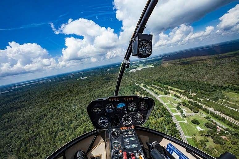 Into Flight in a R44 Helicopter