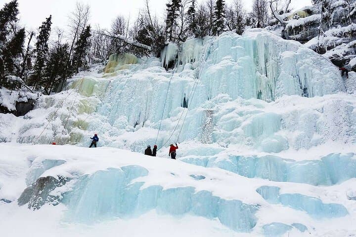 THE FROZEN WATERFALLS of Kourouoma 