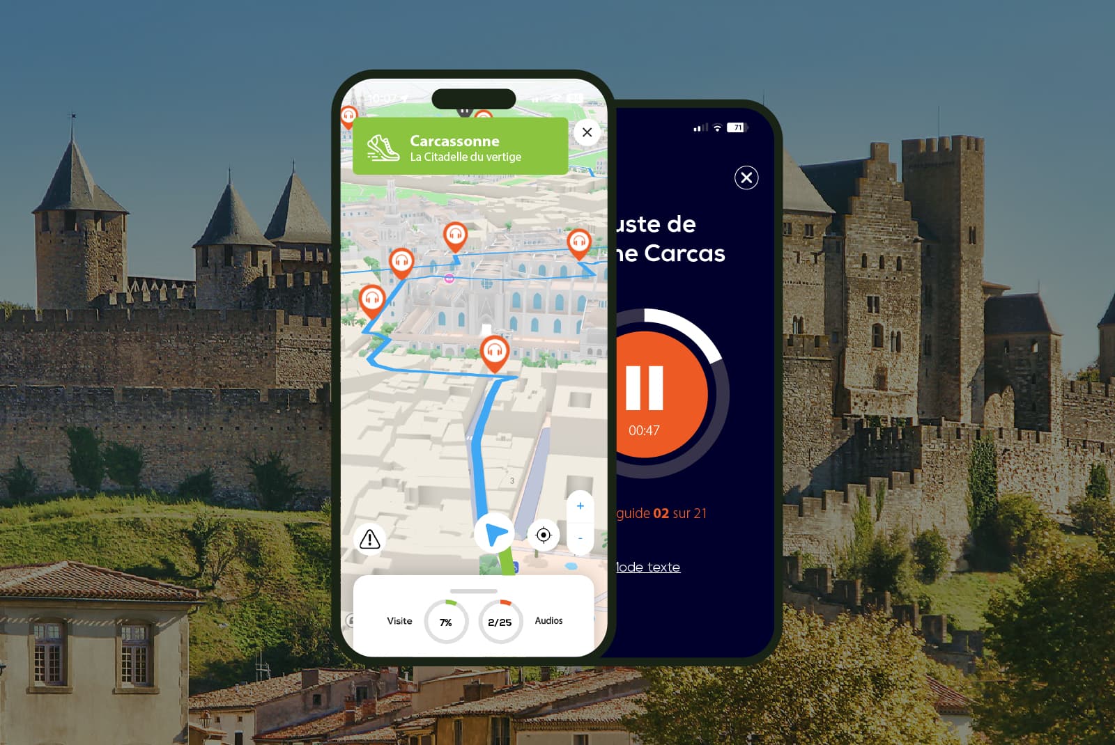 Carcassonne: Audio Guided Walking Tour (2.5 hours - 27 audio comments)