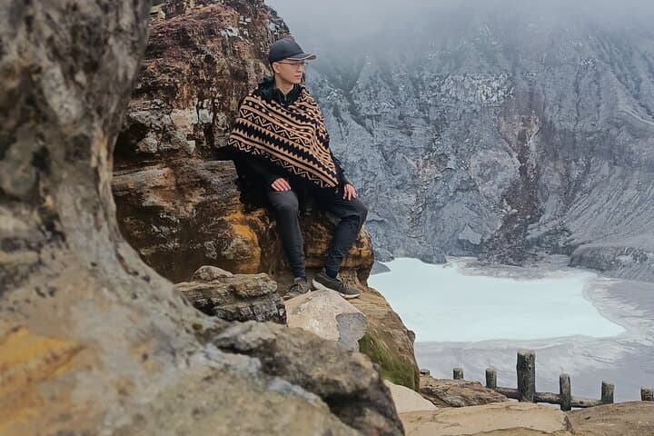 Volcano and Domas Crater of Hot Stony-bubble from Jakarta Lunch