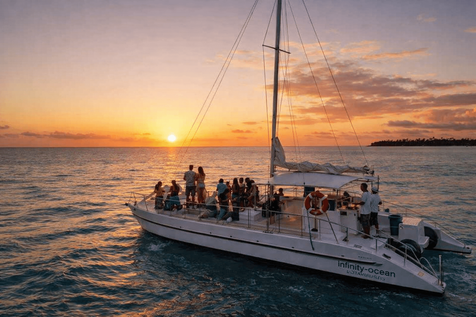 Punta Cana Catamaran Sunset Cruise with BBQ, Drinks & Views