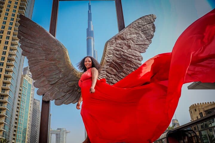 Burj Khalifa Flying Dress Instagram Videography Shoot