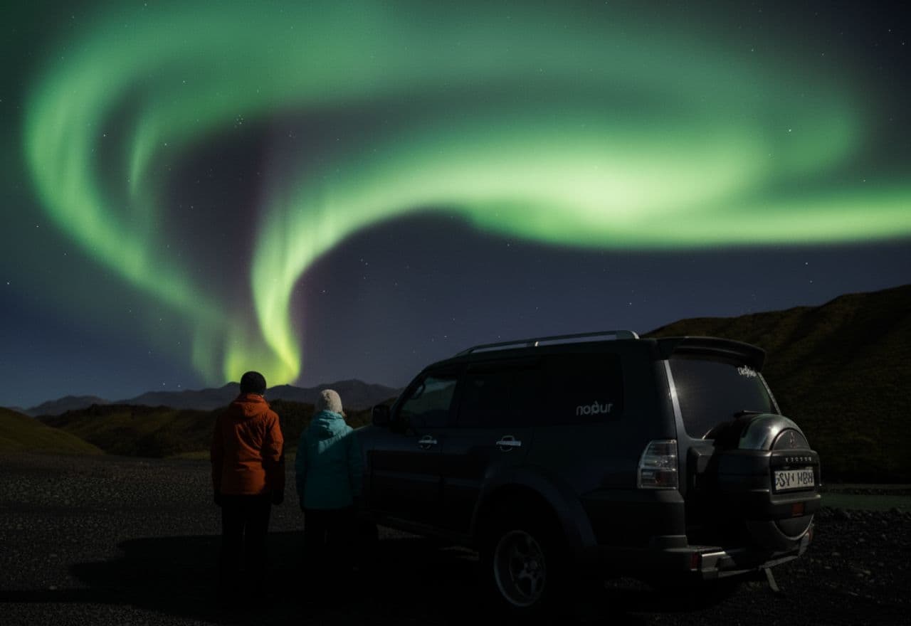 Private 4x4 Jeep Tour: Northern Lights with Hot Chocolate