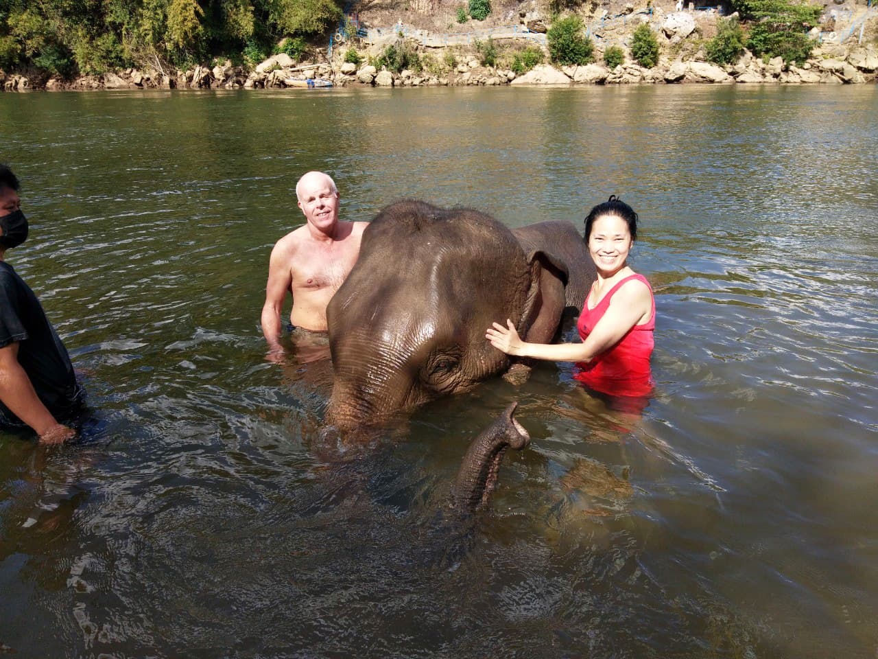 Elephant haven & Erawan waterfall ethical private tour from Bangkok