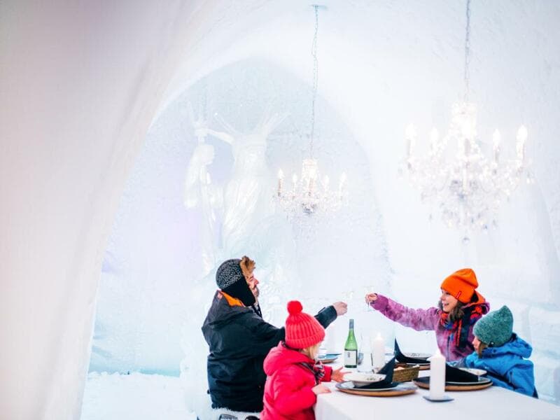 Visit to Arctic Snow Hotel & Castle with Dinner in Ice Restaurant