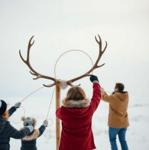 Day tour: Sledding, miniski, lasso throwing and reindeer hides