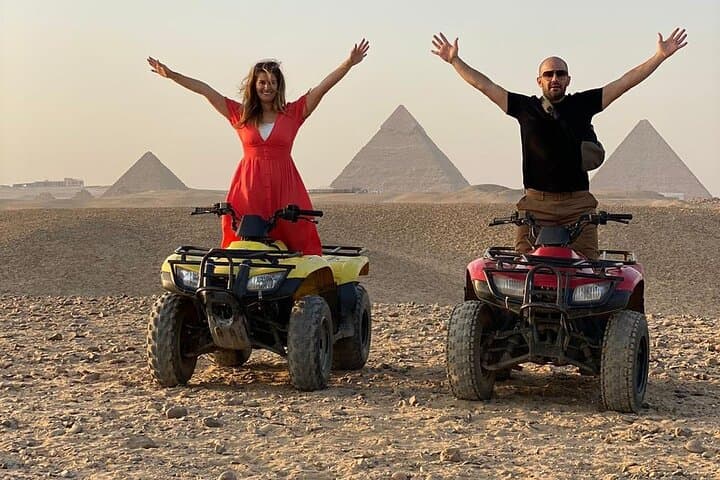 Giza Pyramids Private Tour ATV, Camel Ride, Lunch & Dinner Cruise