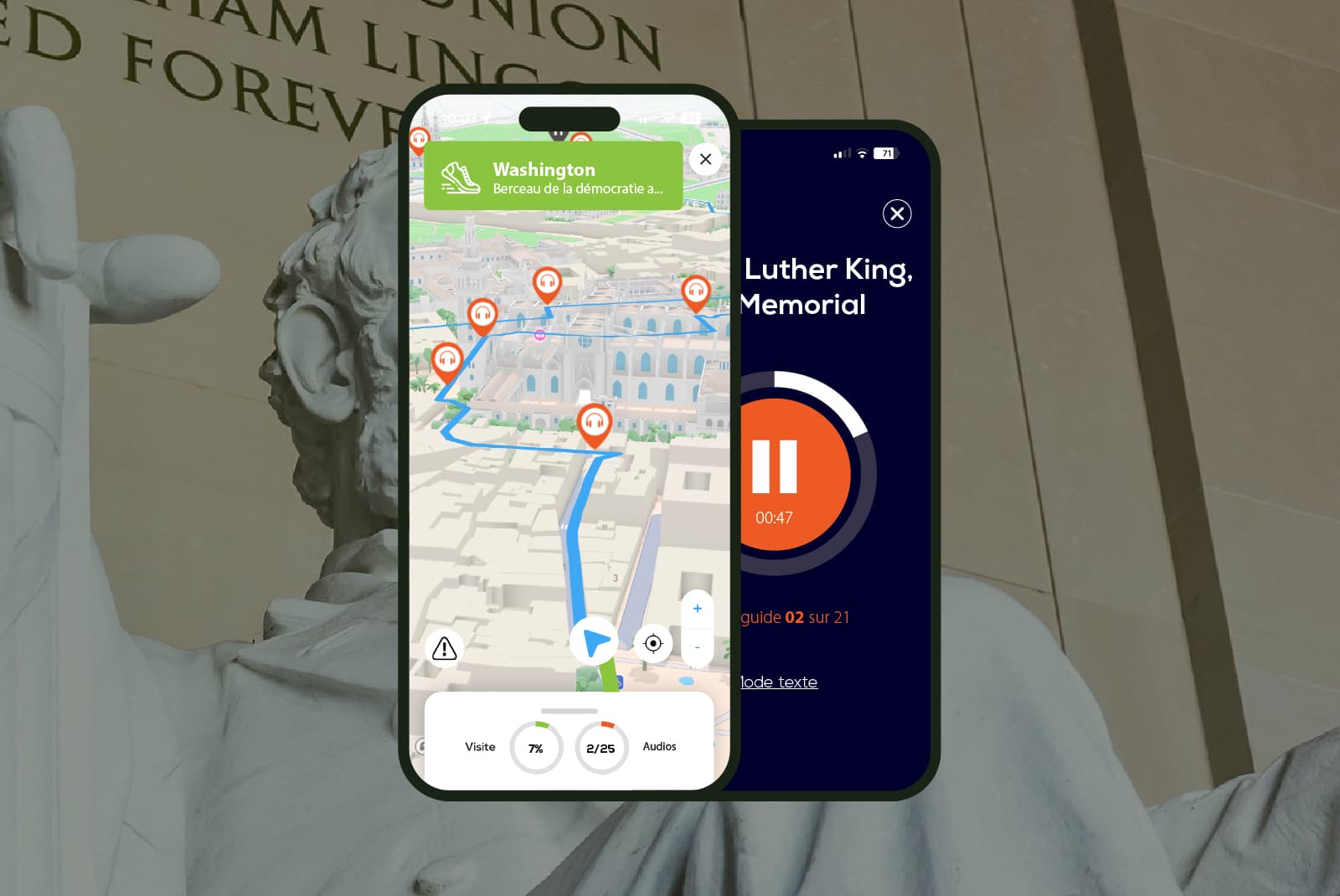 Washington: Audio Guided Walking Tour (3:20 - 18 audio commentaries)