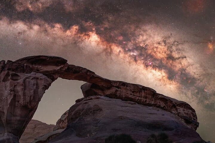  Wadi Rum 5-Hour Jeep Tour with Camel Ride and Stargazing