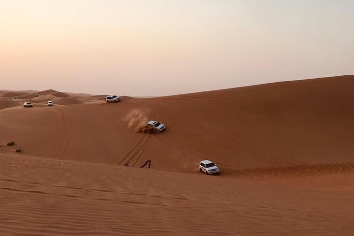 Abu Dhabi Desert safari with BBQ Dinner,Sandboarding & Camel ride