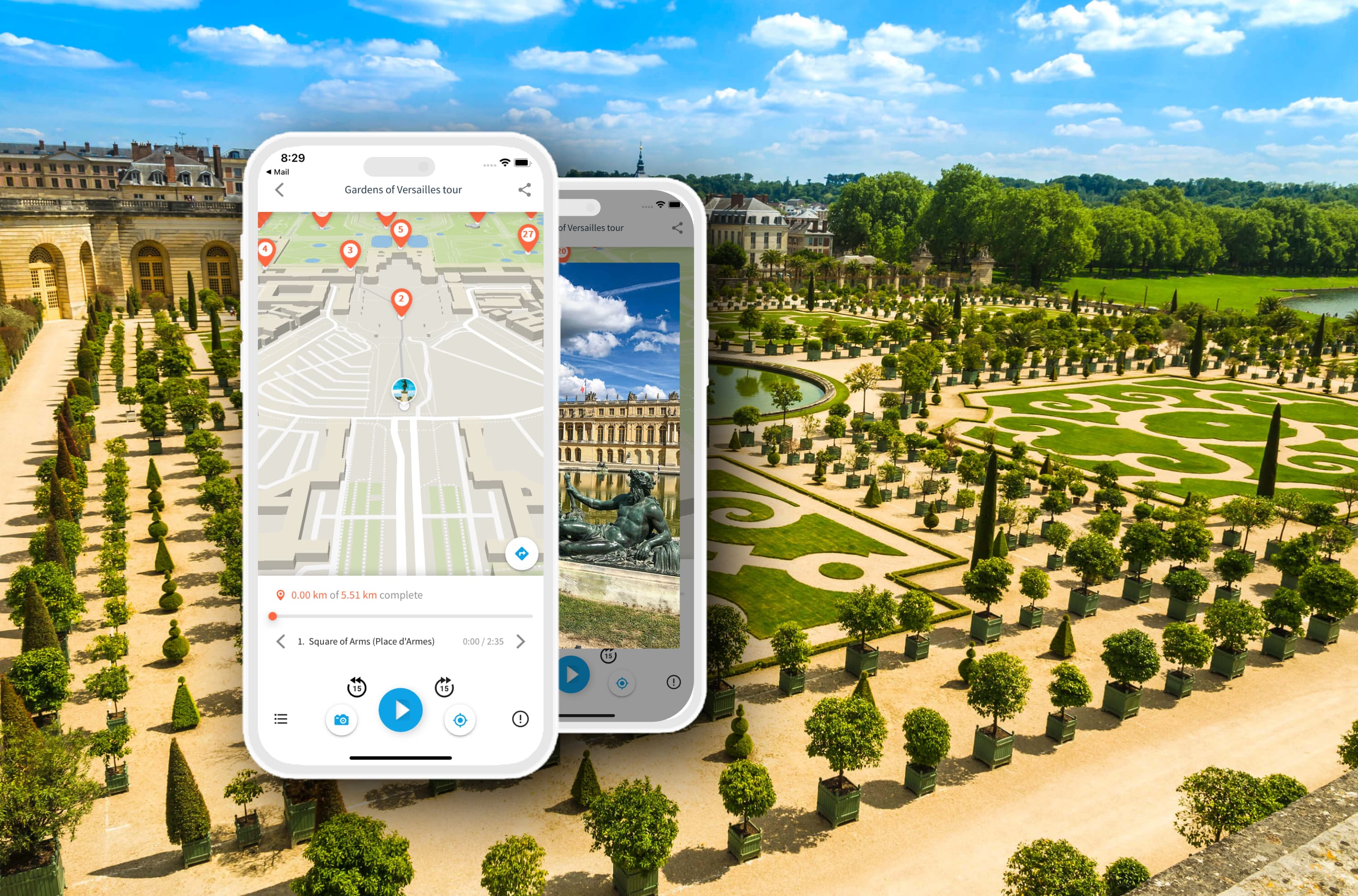 Versailles Gardens: tour with an audio guide