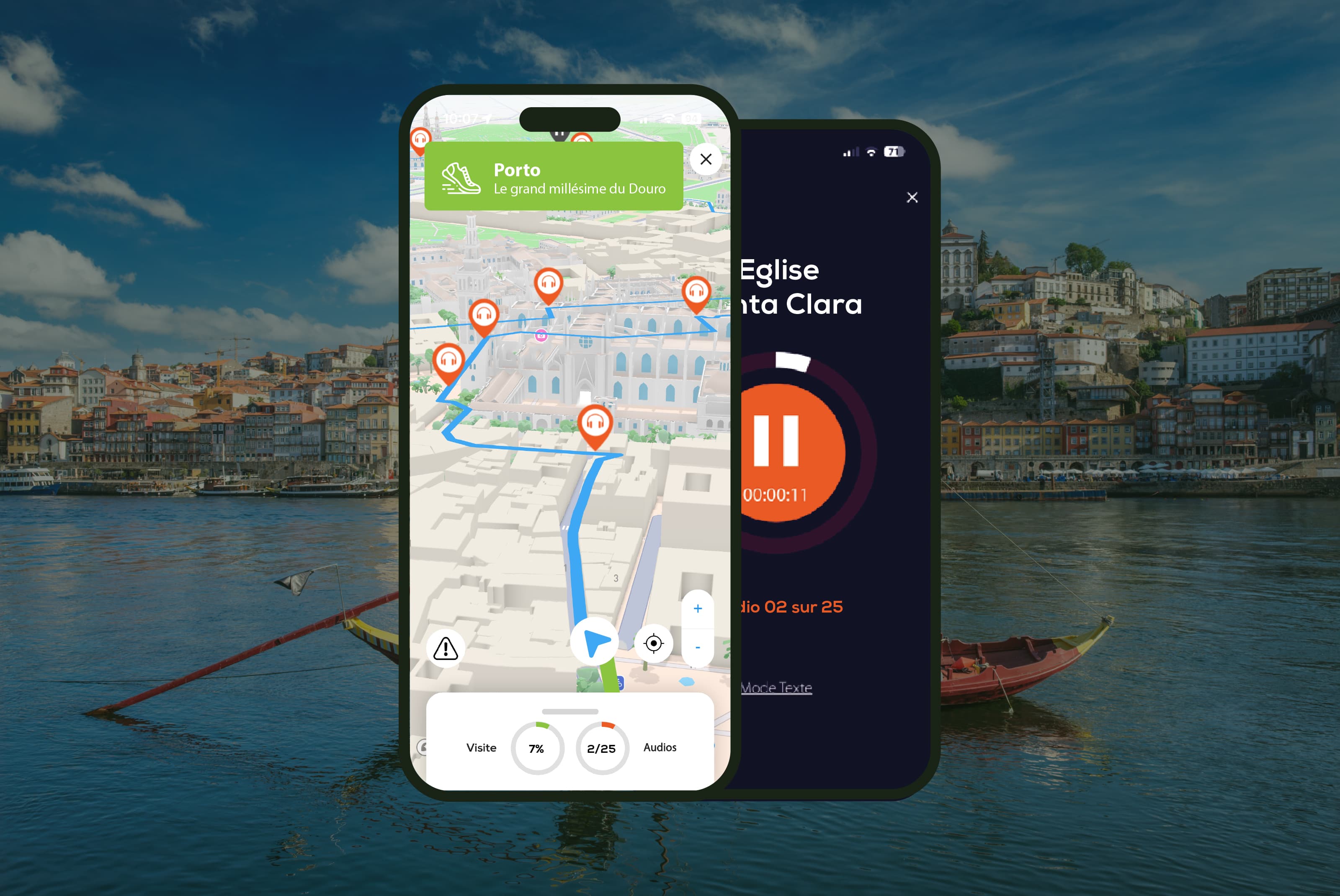 Porto: Audio Guided Walking Tour (3 hours - 27 audio comments)