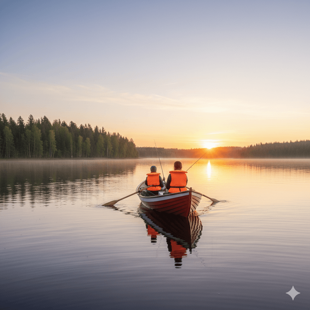 Silent Waters: Traditional Rowboat Fishing