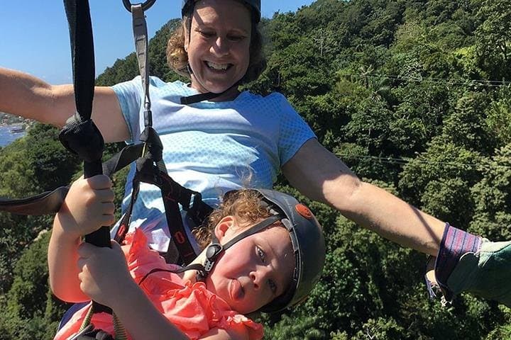 Roatan Fun Zipline, FREE Sloth & Monkey, Beach & Private Transportation