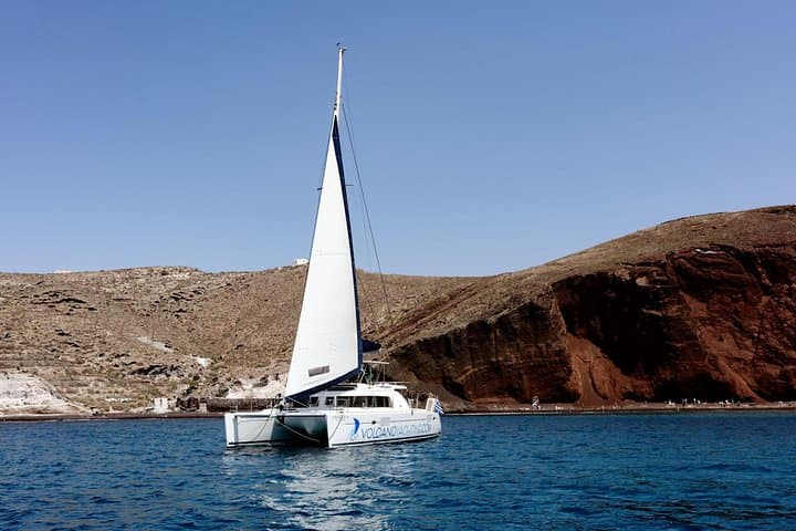 Private Luxury Caldera Cruise with a rich BBQ meal and Open Bar!