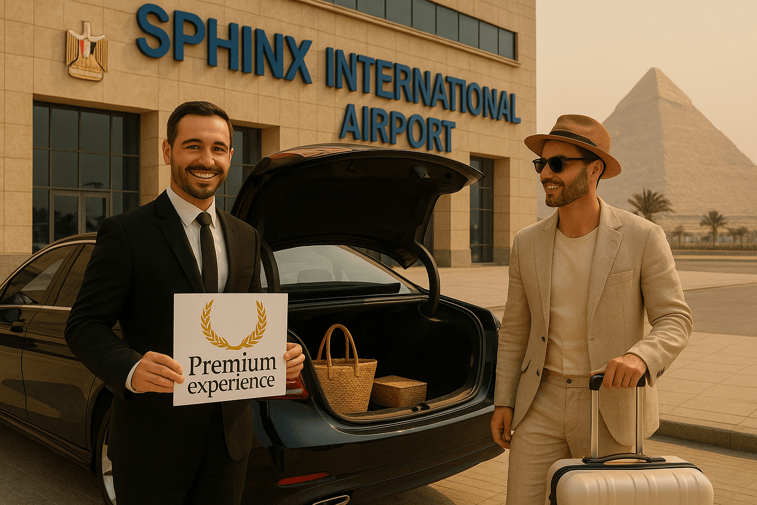 Sphinx International Airport - VIP Meet & Greet + Premium Private Transfer to New Cairo & Rehab Hotels