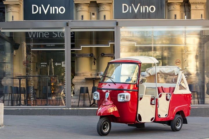 Budapest Private Tuk Tuk Tour with Wine Tasting and Cheese Platter