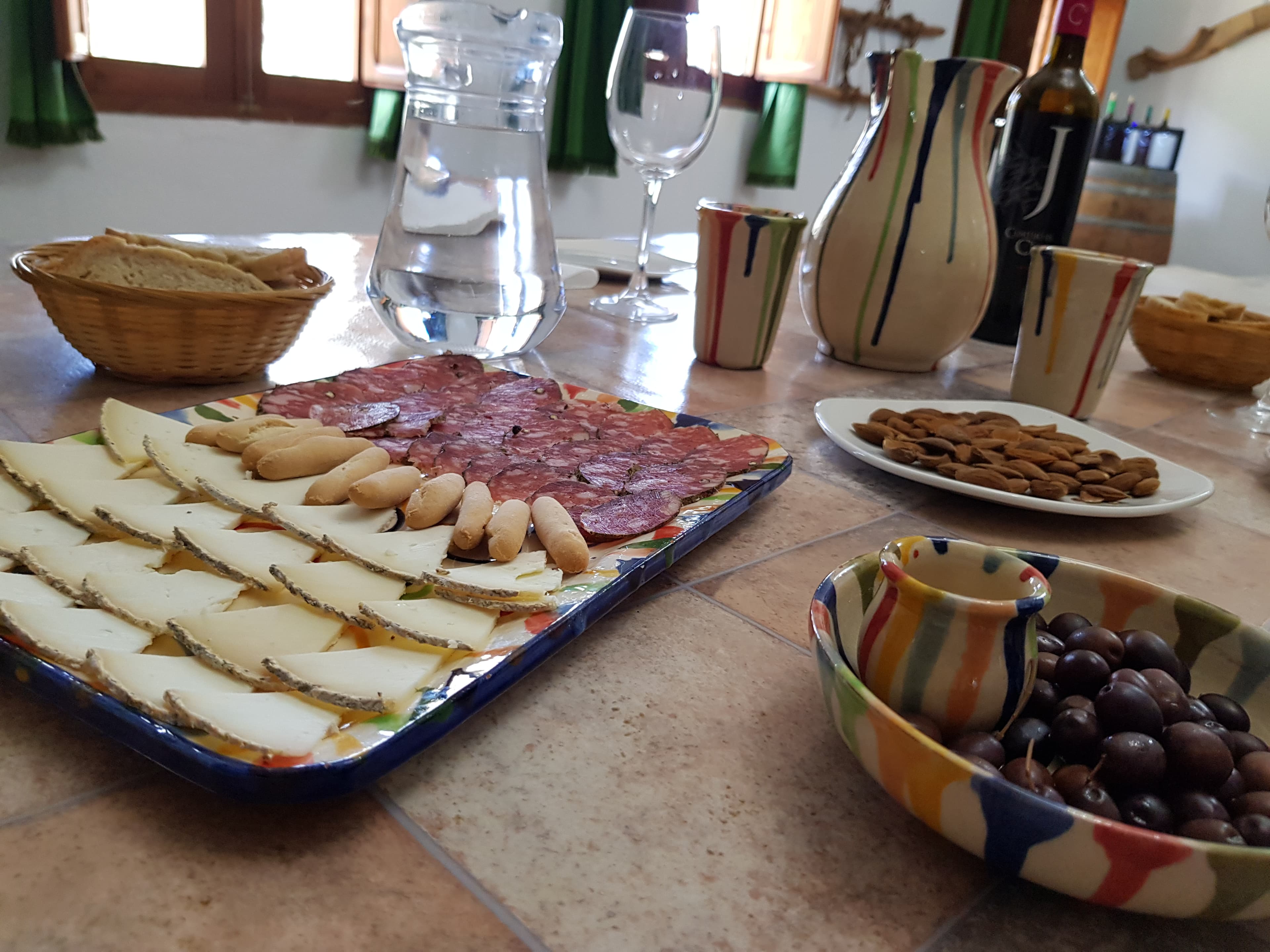 Wine tour and tasting in Bio Winery with aperitif from La Alpujarra in Spanish