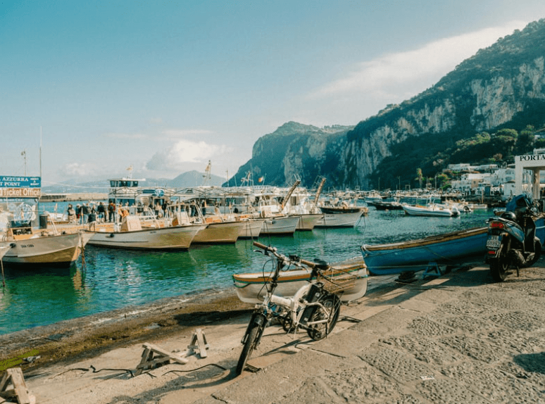 Capri Island with Blue Grotto from Naples