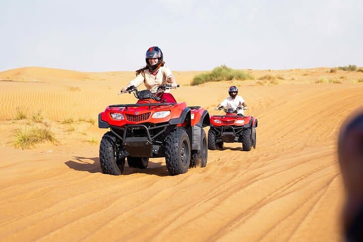 Dubai: Quad Bike Safari, Camels, & Camp with BBQ Dinner