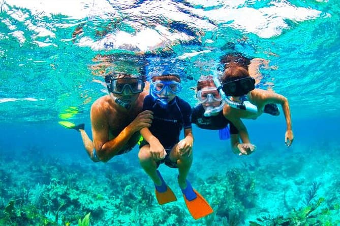 West Bay Aquarium Snorkeling, Beach, Zipline, City Tour & Transfer