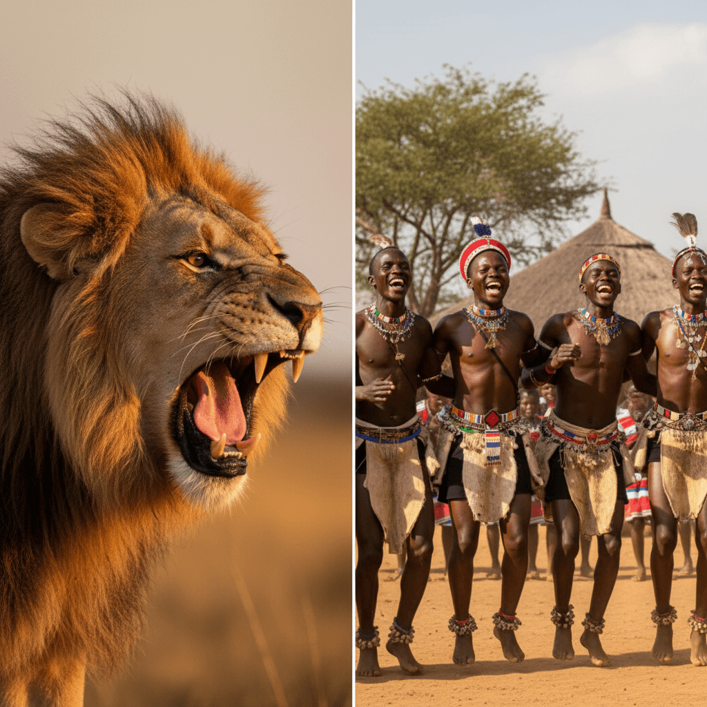 Lion Safari and Cultural Village Experience from Johannesburg