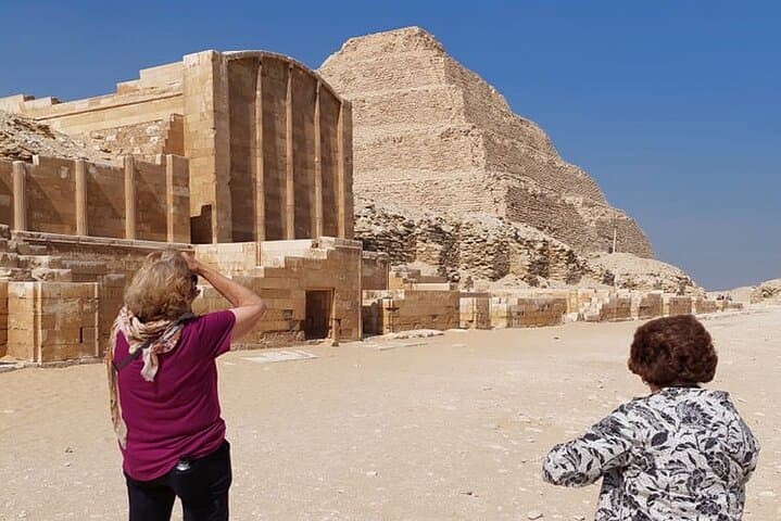 Saqqara and Memphis city with Pyramid Entry and Lunch