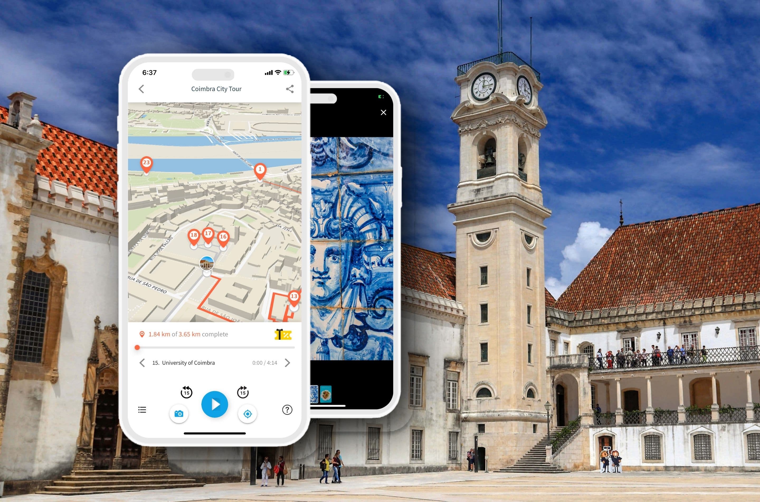 Coimbra: Walking Tour with Audio Guide App