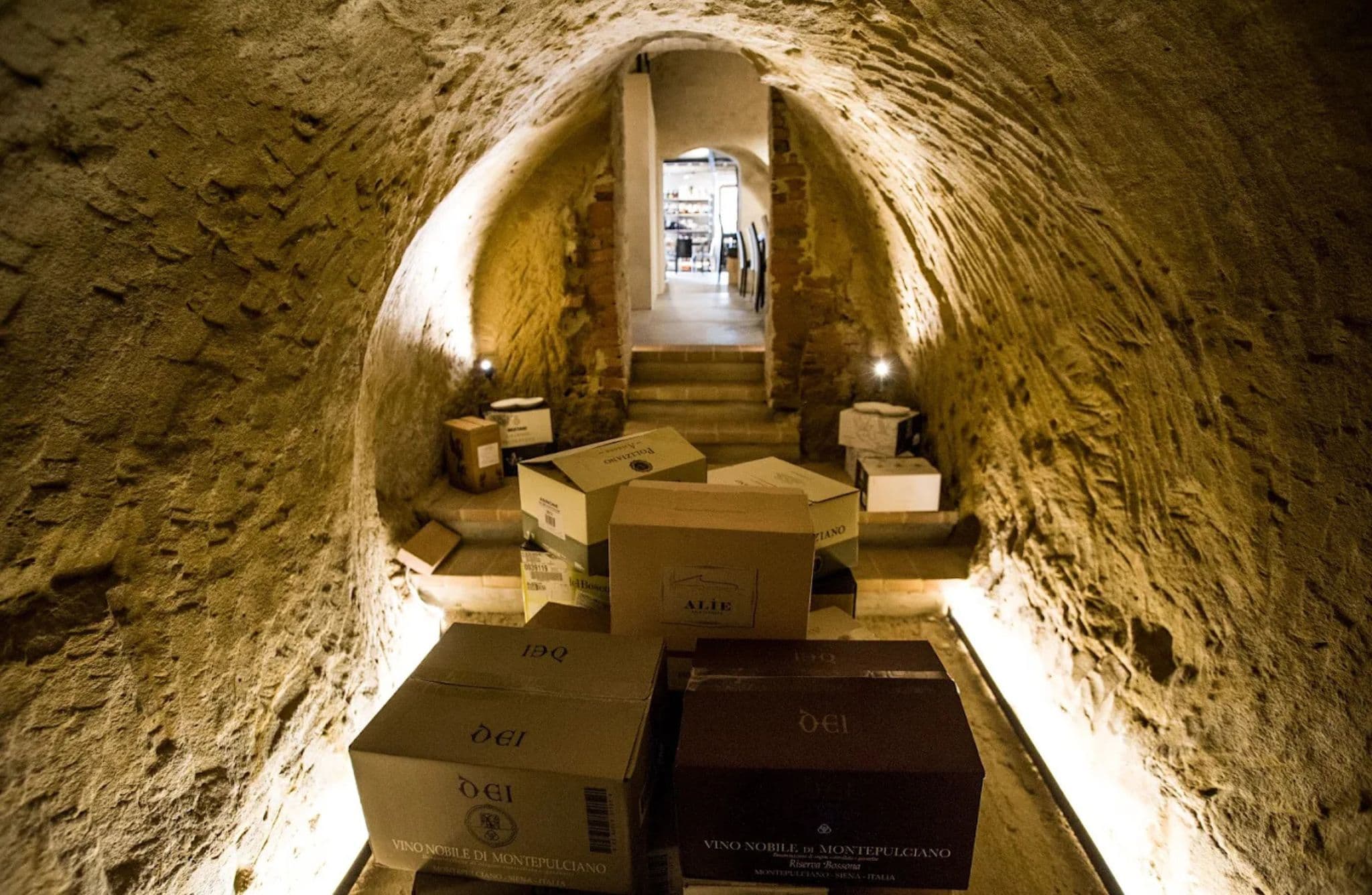 Wine Tasting with Food in a Stone Cellar in Montepulciano