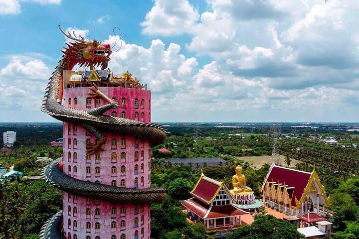 PRIVATE Floating Market + DRAGON Temple + DO like a Local