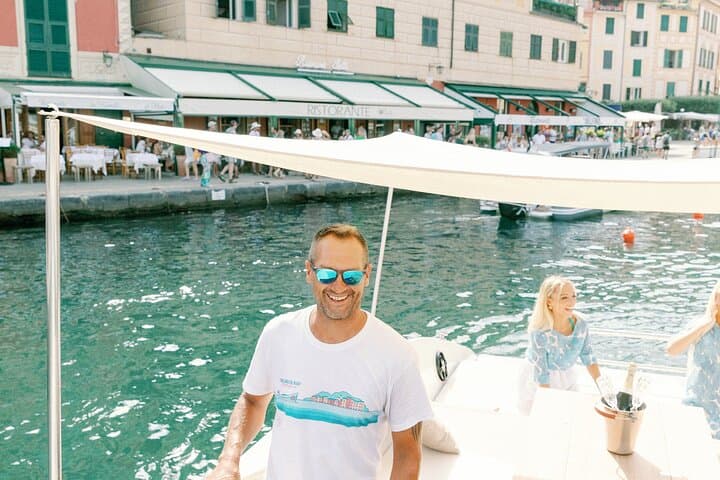 Private 2-hour Sunset Boat Tour in Portofino with Captain Brian on board Green Boat