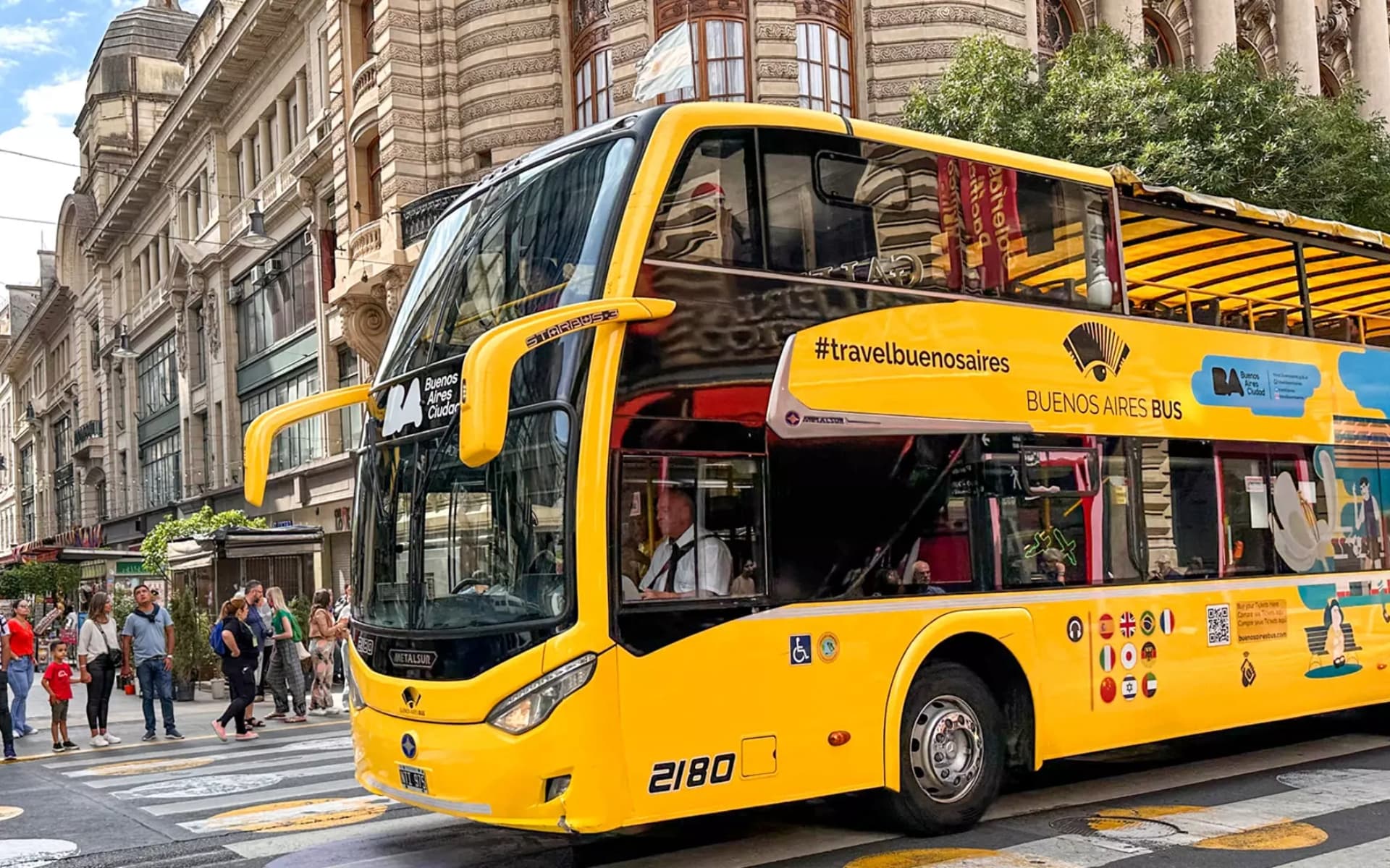 Buenos Aires Bus con 26 paradas hop on hop off en la ciudad más icónica de Argentina