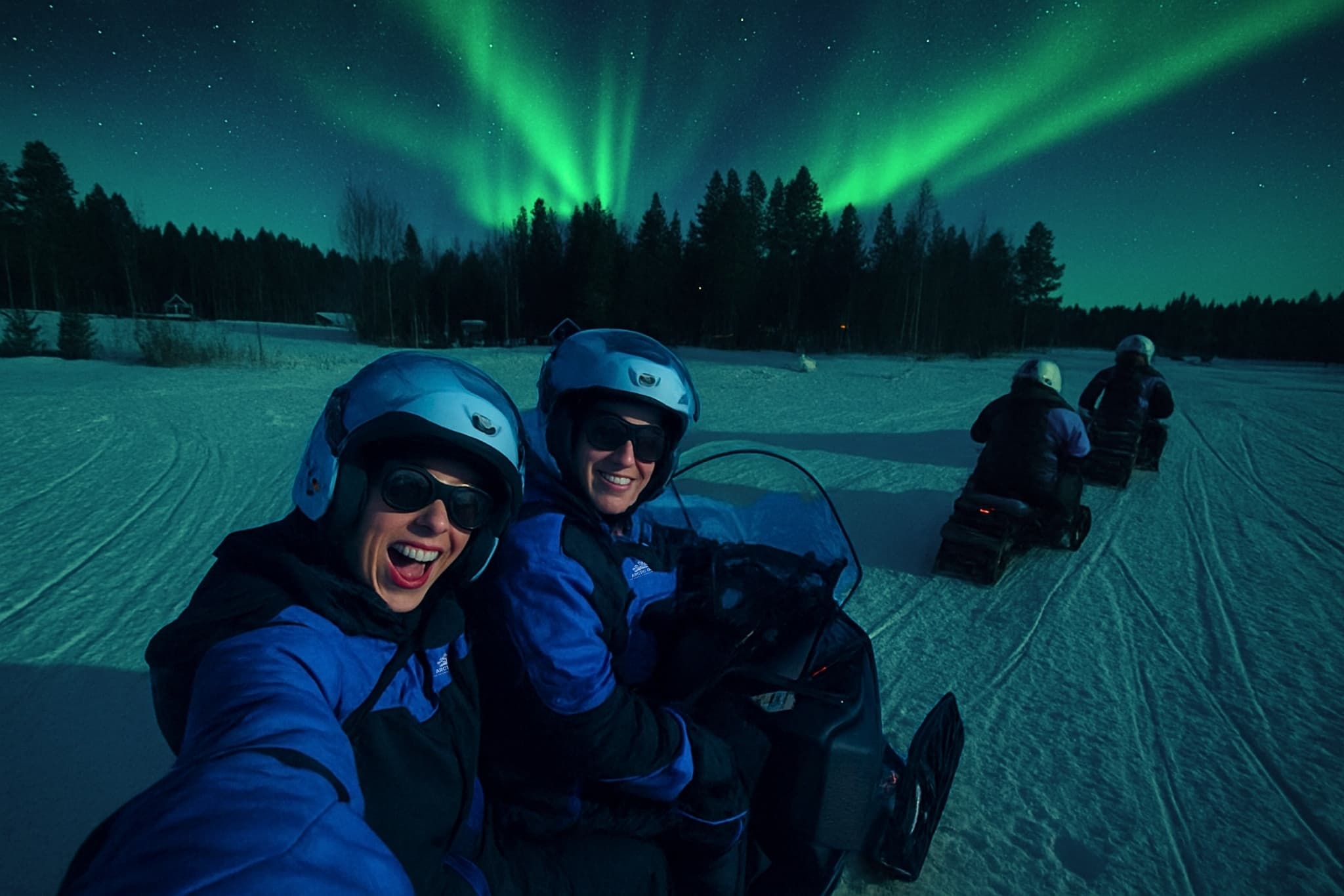 Rovaniemi: Snowmobile Evening Safari & Northern Lights Opportunity - Small Group
