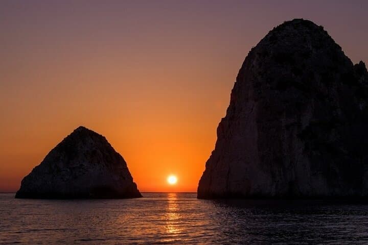 Zakynthos Sunset Cruise to Myzithres with Wine & transfer