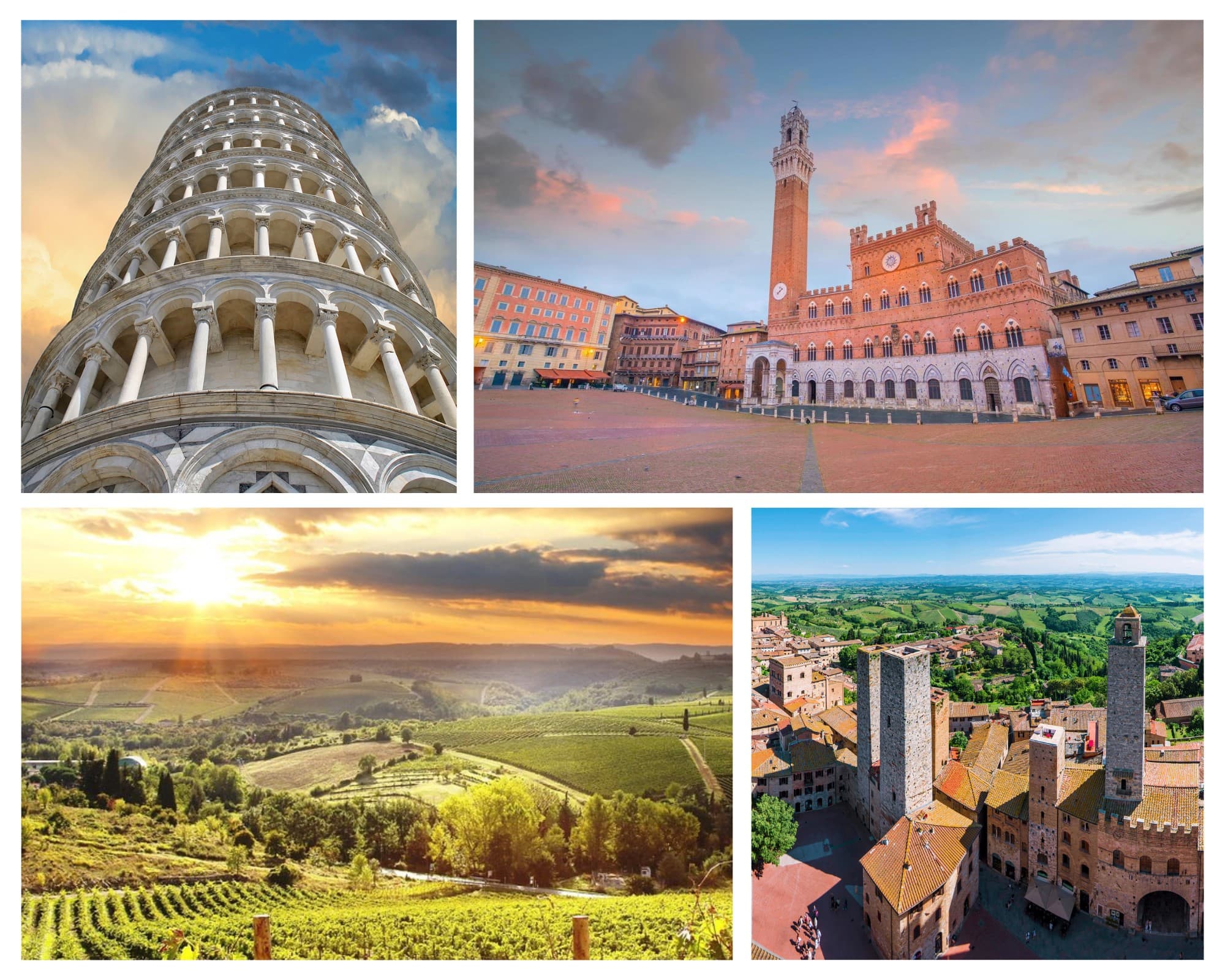 A special day in Tuscany: Pisa, Siena and San Gimignano from Florence