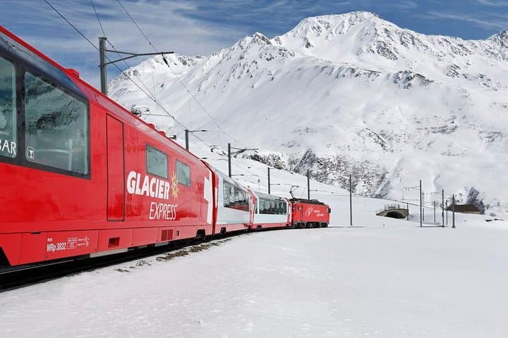 Glacier Express Panoramic Train Round Trip in one Day Private Tour from Luzern