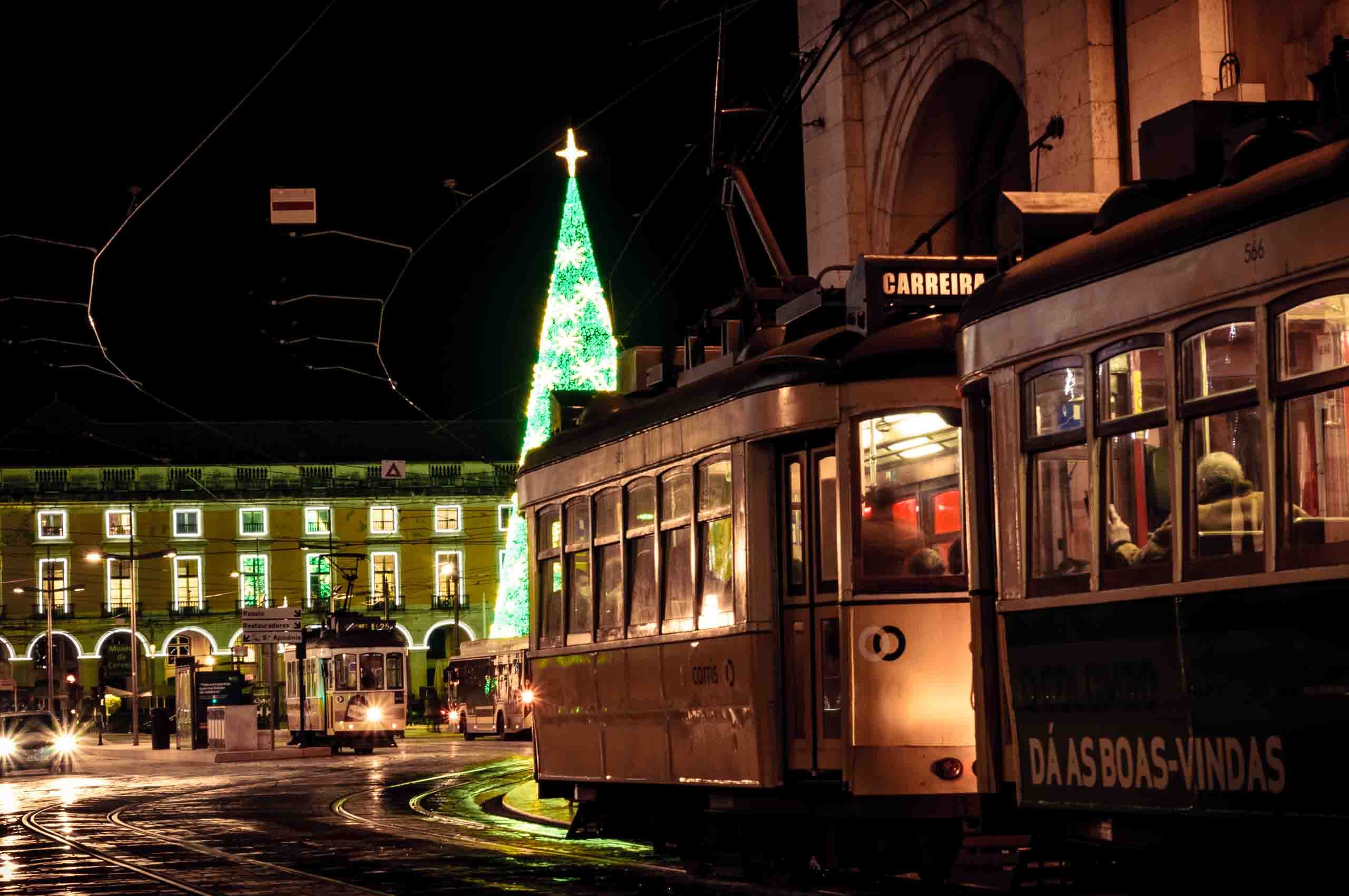 Lisbon by Night: Sunset and Christmas Lights Photo Walk