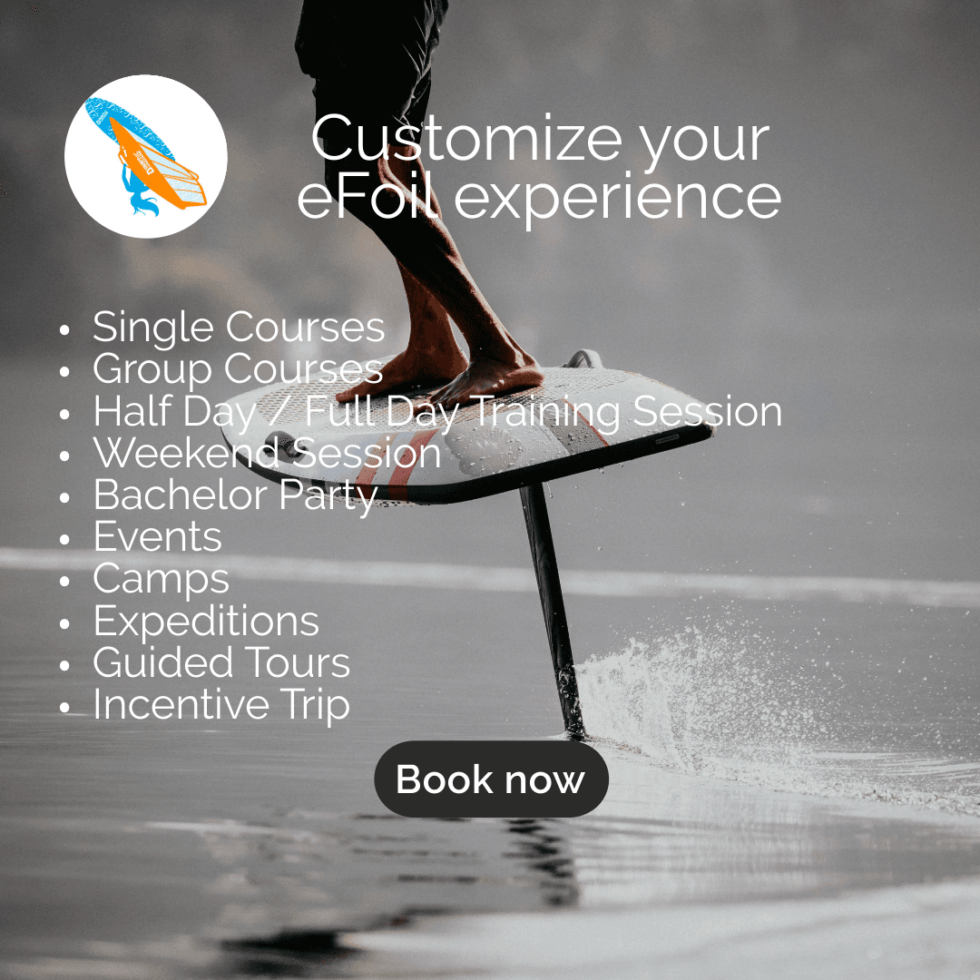 E-foil Marbella-Estepona:  electric foil surfing with premium carbon board from Audi