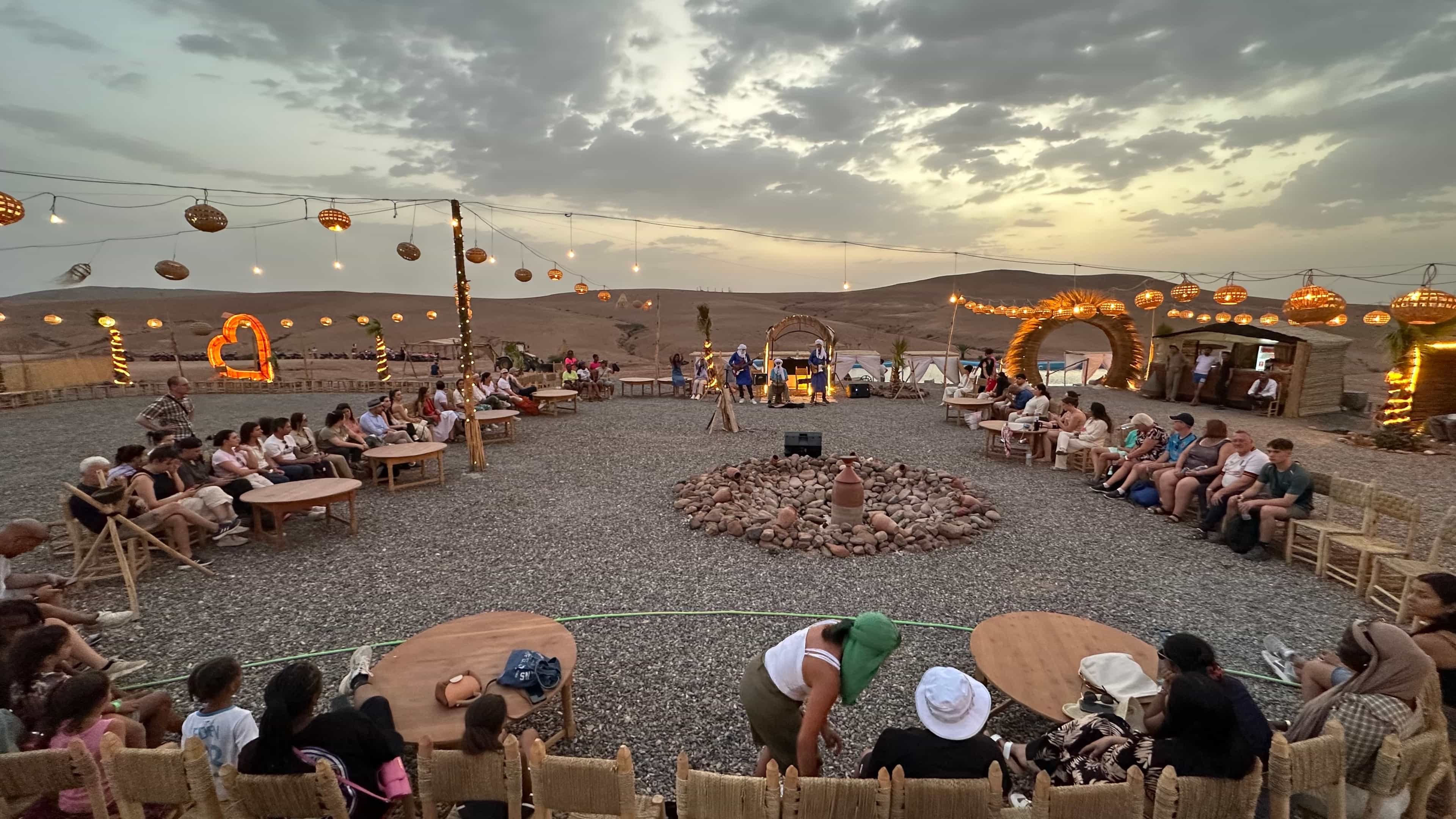 Marrakesh camel ride with dinner show