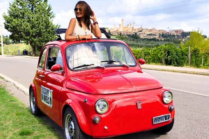 Tuscany wine tour by vintage Fiat 500: 2 Wineries, 1 Epic Adventure!
