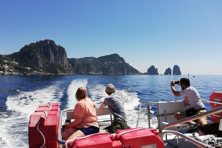 From Capri Guided Tour with Faraglioni and Grottoes Visit