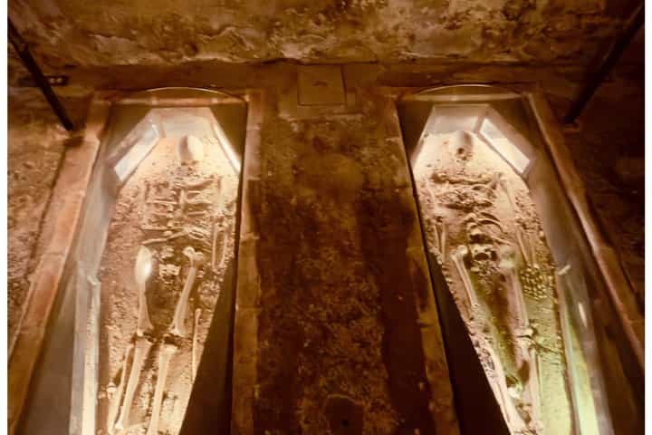 Convents and crypts in Antigua Guatemala from Quetzal Port.