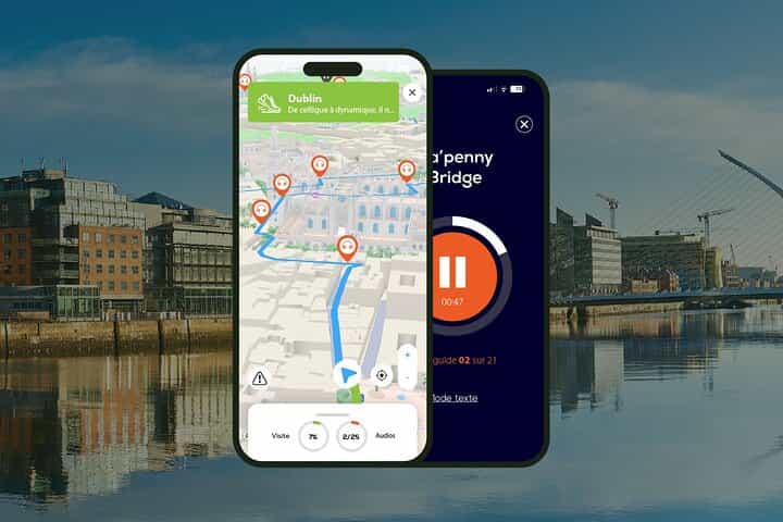 Dublin: 3:45am audio guided walking tour and 20 audio commentaries