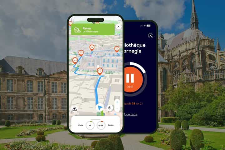 Reims: 1h40 audio guided walking tour and 21 audio commentaries