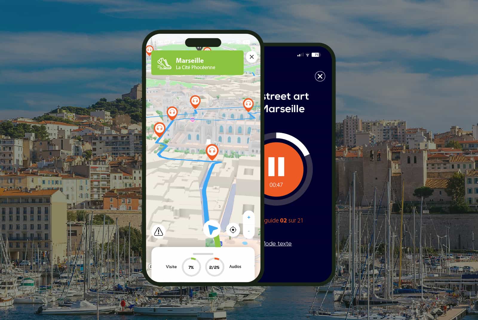 Marseille: Audio Guided Walking Tour (3:00 - 24 audio comments)