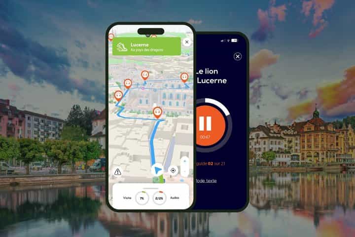 Lucerne: 1.40 hour and 40 minutes audio guided walking tour and 28 audio commentaries