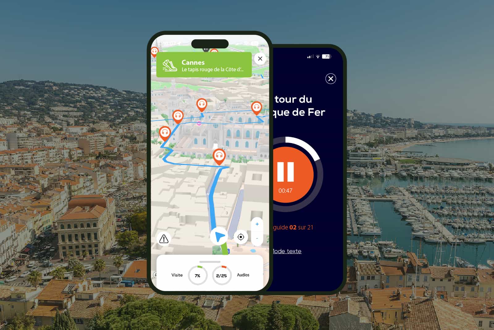 Cannes: 1h50 audio guided walking tour and 19 audio commentaries