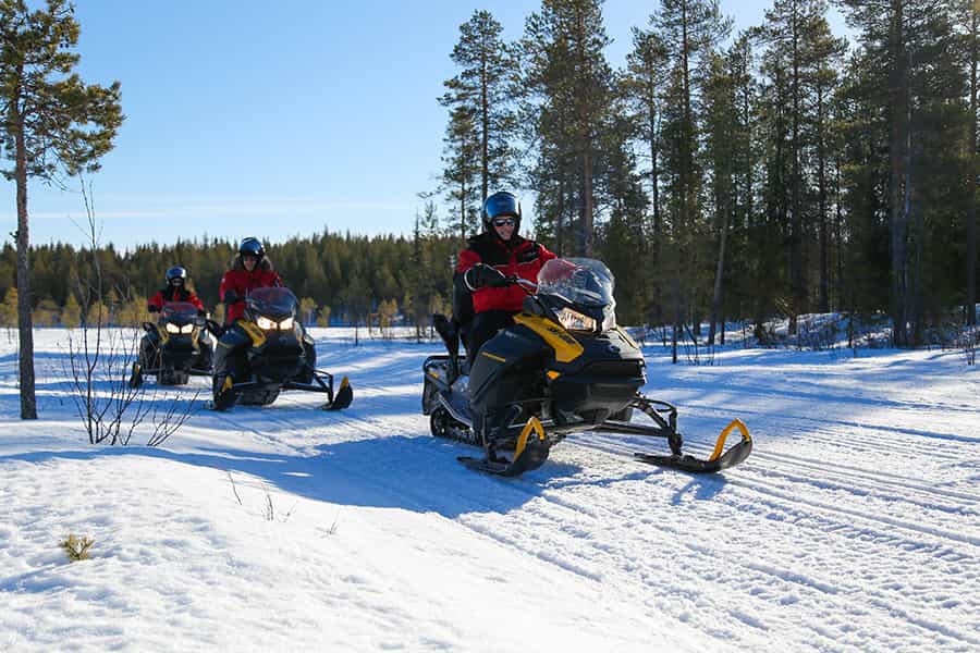 Snowmobile Safari to Reindeer Farm, Levi — authentic local experience